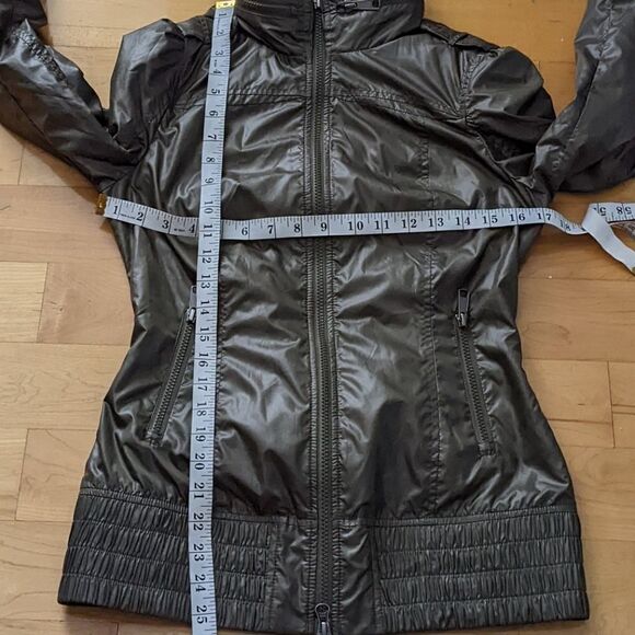 Mackage Perla packable Hooded rain jacket dark green XS @B3 - Picture 10 of 15